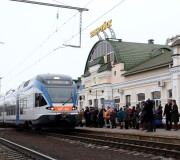 Электропоезд на станции Бобруйск