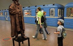Александр Пушкин в Новосибирском метрополитене